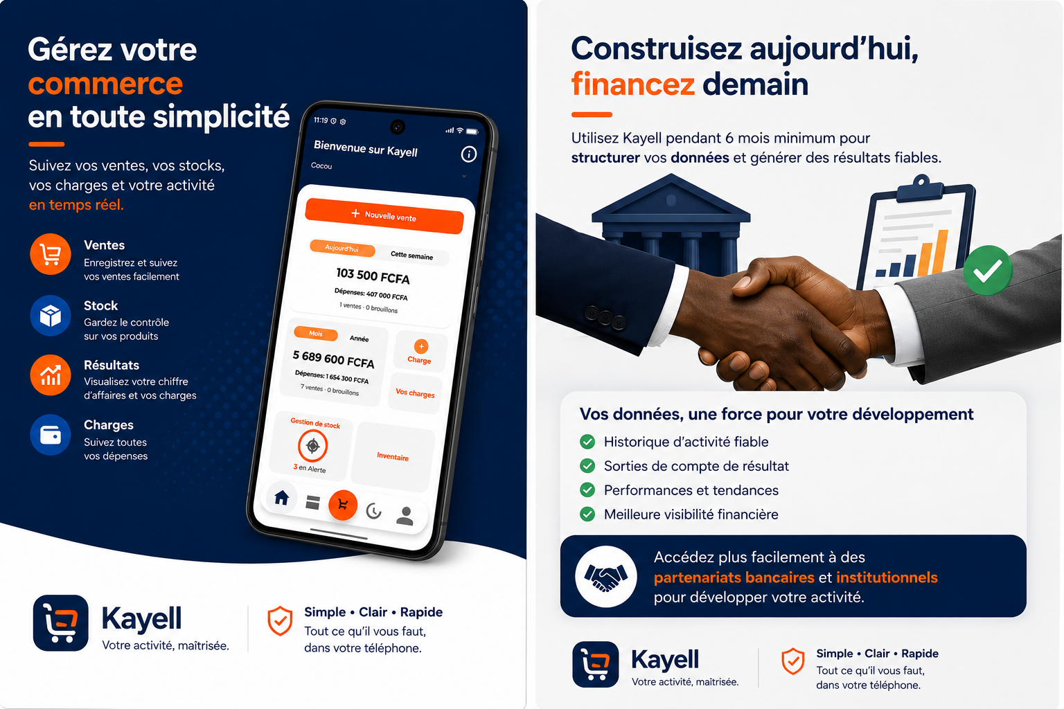 Écran de vente